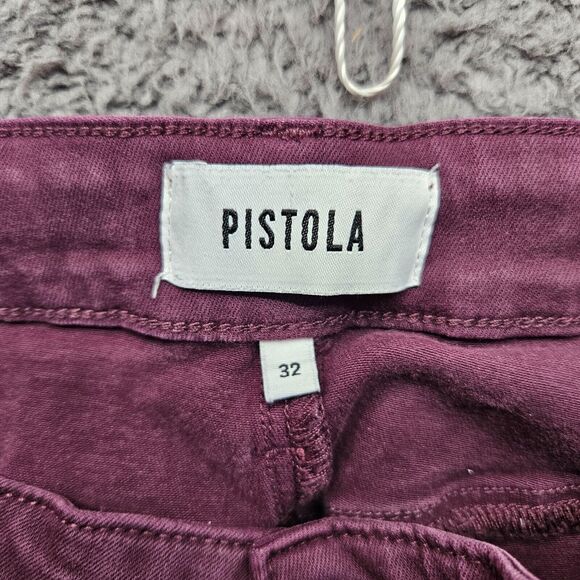 Pistola Jeans Women Size 32 Purple Cargo‎ Skinny Stretch High Rise - Picture 6 of 9